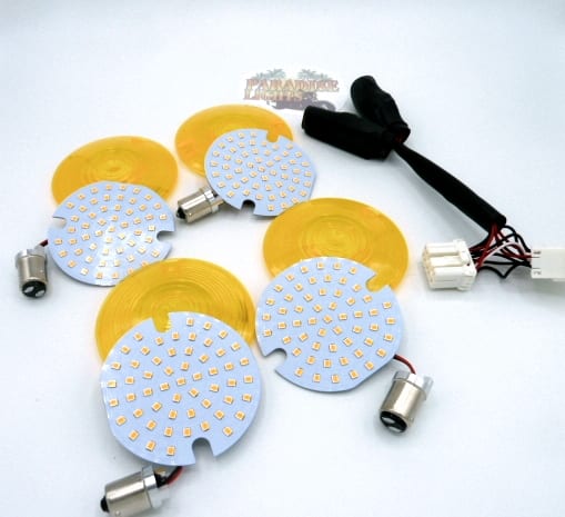 Featured image for “All Amber Super Bright Flat Pancake 9 Piece Led Blinker Pack”