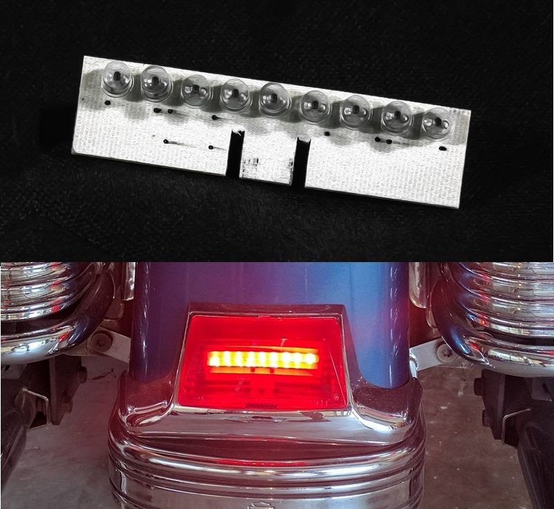 Featured image for “Red Fender Tip LED 1995-2008 Electra Glide Ultra 1995-2013 Heritage”